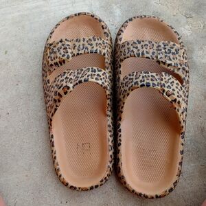 Leopard print sandals